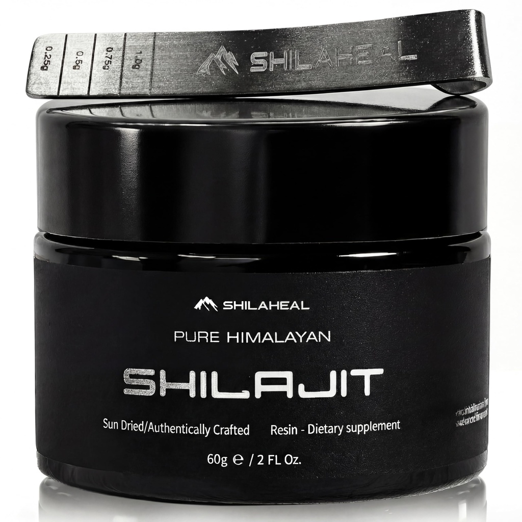 Shilajit Authentic ההימלאיה Shilajit Resin for Men & Women, High Fulvic Acid, Energy & Stamina, Immune Support, 85+ Trace מינרליםs, מעבדה נבדק אורגני Shilajit Resin, 100% טבעי, 60 גרמים טבעיים, 60 גרמים
