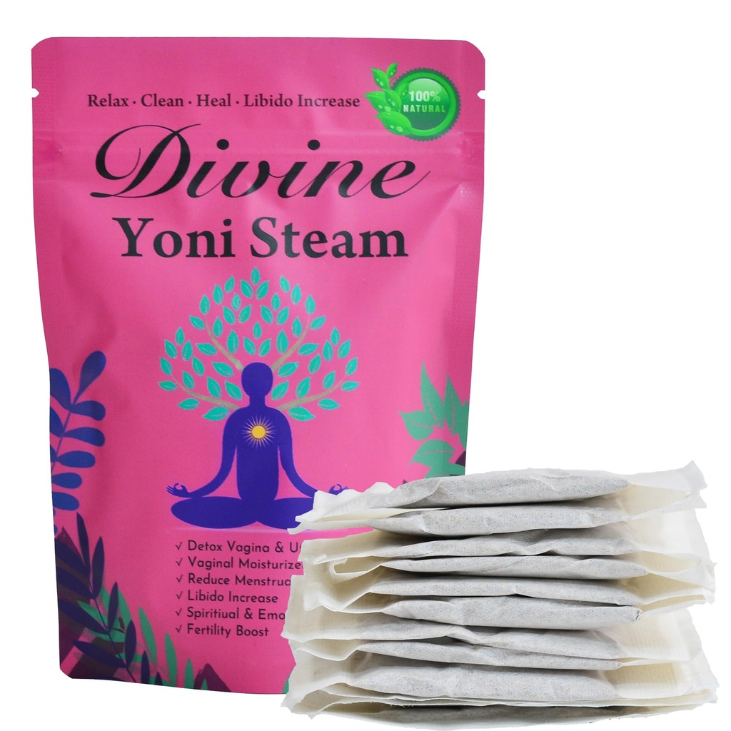 Hiherbs Yoni Steaming Herbs, Pack של 2 עבור נשים ניקוי ו Detox בבית, אורגני Yoni Steam Herbs עבור pH Balance 12 Bags