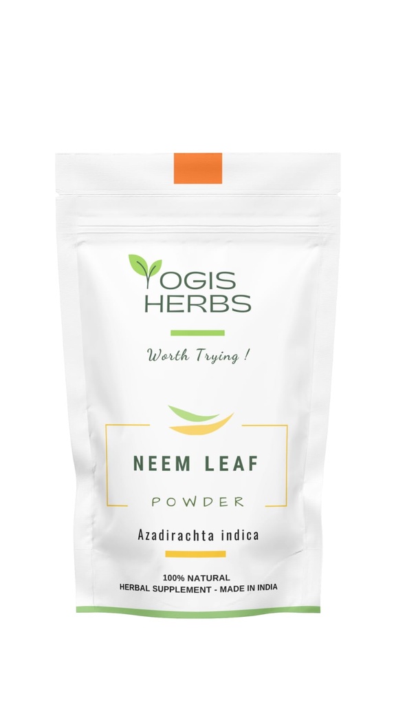 YOGIS HerBS Neem אבקת - Pure Azadirachta Indica for Detoxification, Immune Support, ו Clear Skin - 100% צמח טבעי (1L)