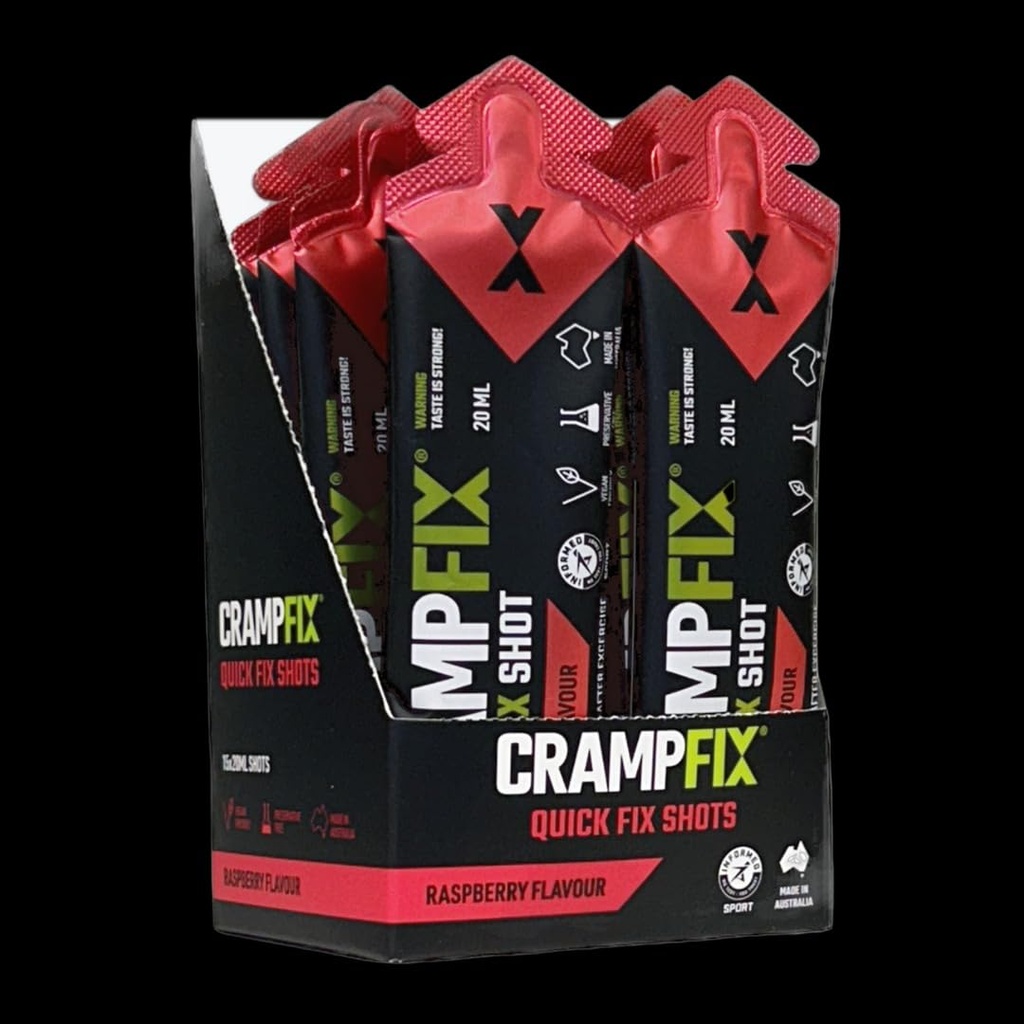 Sports Shot, Prevents and Relieves השרירים Cramps in Seconds, Easy Carry Sachets, 15 Pack, All Natural, Raspberry