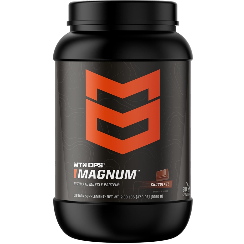 MTN OPS Magnum שוקולד אבקת חלבון, 23g של חלבון Whey Isolate חלבונים וחלב עם BCAAs, Zero Sugar & Gluten חינם המשרתת Tub