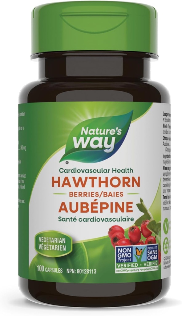 Nature's Way Holhorn Berries, Cardiovascular Health, 100 קפסולות צמחוניות