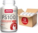 Jarrow Formulas PS100 Phosphatidylserine 100 מ"ג, תוספת תזונתית לבריאות המוח ותמיכה קוגניטיבית, 60 Softgels, 20-60 יום אספקה, אריזה של 12