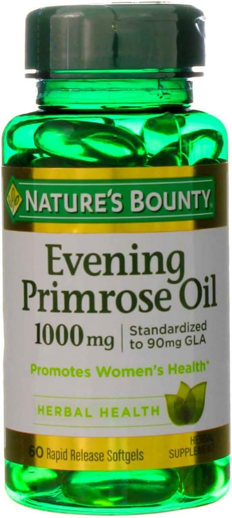 שמן קיץ Bounty Evening Primrose 1000 מ"ג Softgels 60 ea