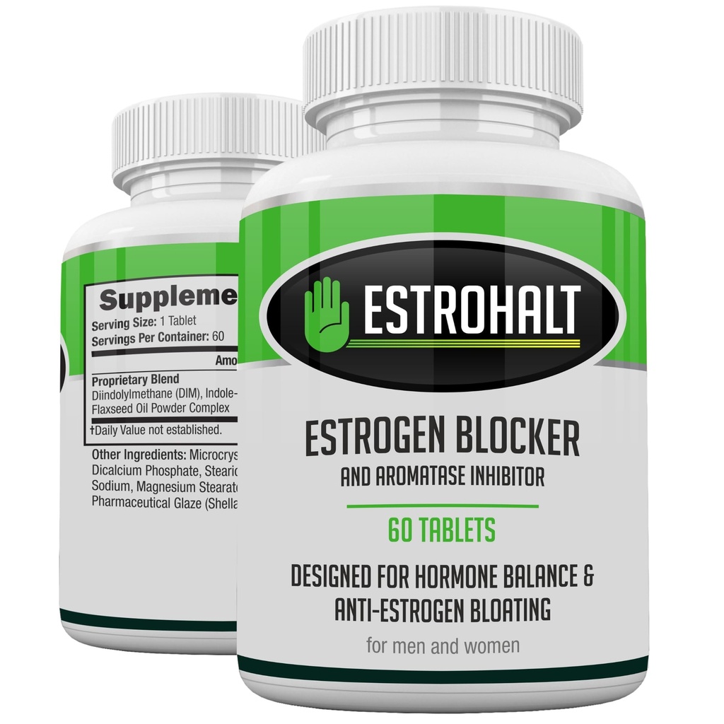 תוסף Estrogen-Blocker ו- Natural Anti Aromatase Inhibitor Pills for Men & Women DIM (Diindolylmethane) & Indole 3 Carbinol (I3C) תוספי עבור Estrogen Dominance & Balance הורמונלי