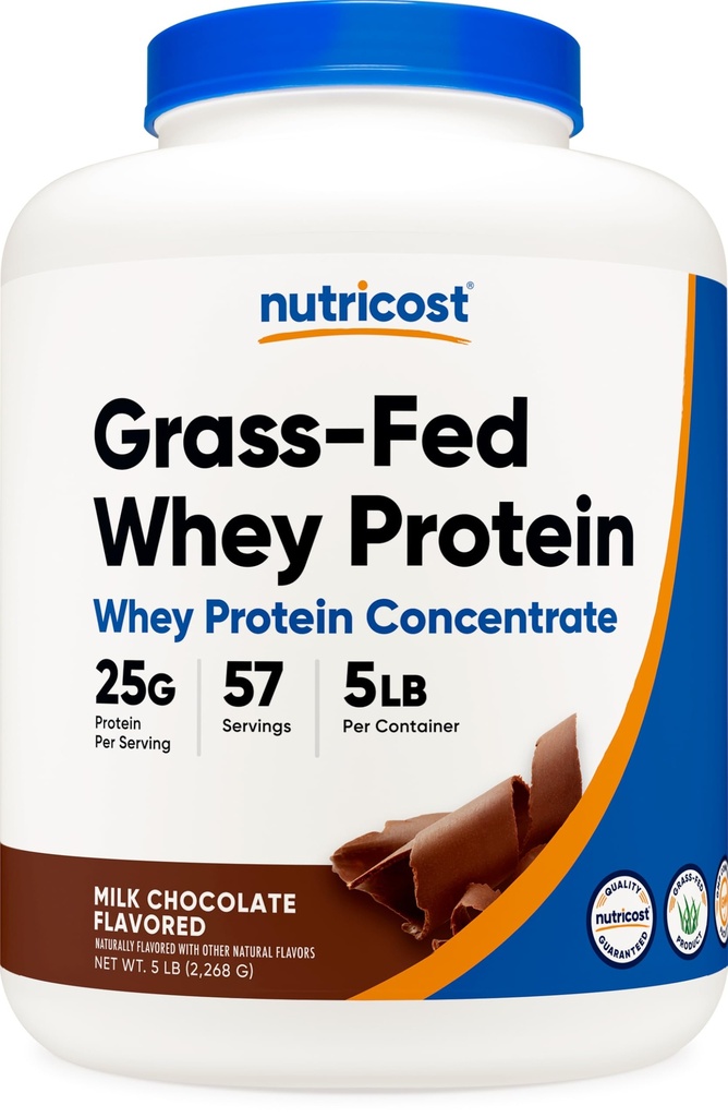 חומרים מזינים Grass-Fed Whey חלבון ריכוז (Chocolate) 5LBS - Undenatured, non-GMO, Natural Flavors.