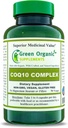 תוסף אורגני ירוק Coq 10 Complex, Ubiquinone, 90 VCaps, גבוה Absorbable, non-GMO, Gluten-Free (Single)