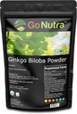Go Nutra אורגני גינקו Biloba אבקת 8 oz. | Pure גינקו בילובה, אבקת ג'ינקגו Leaf (8oz).