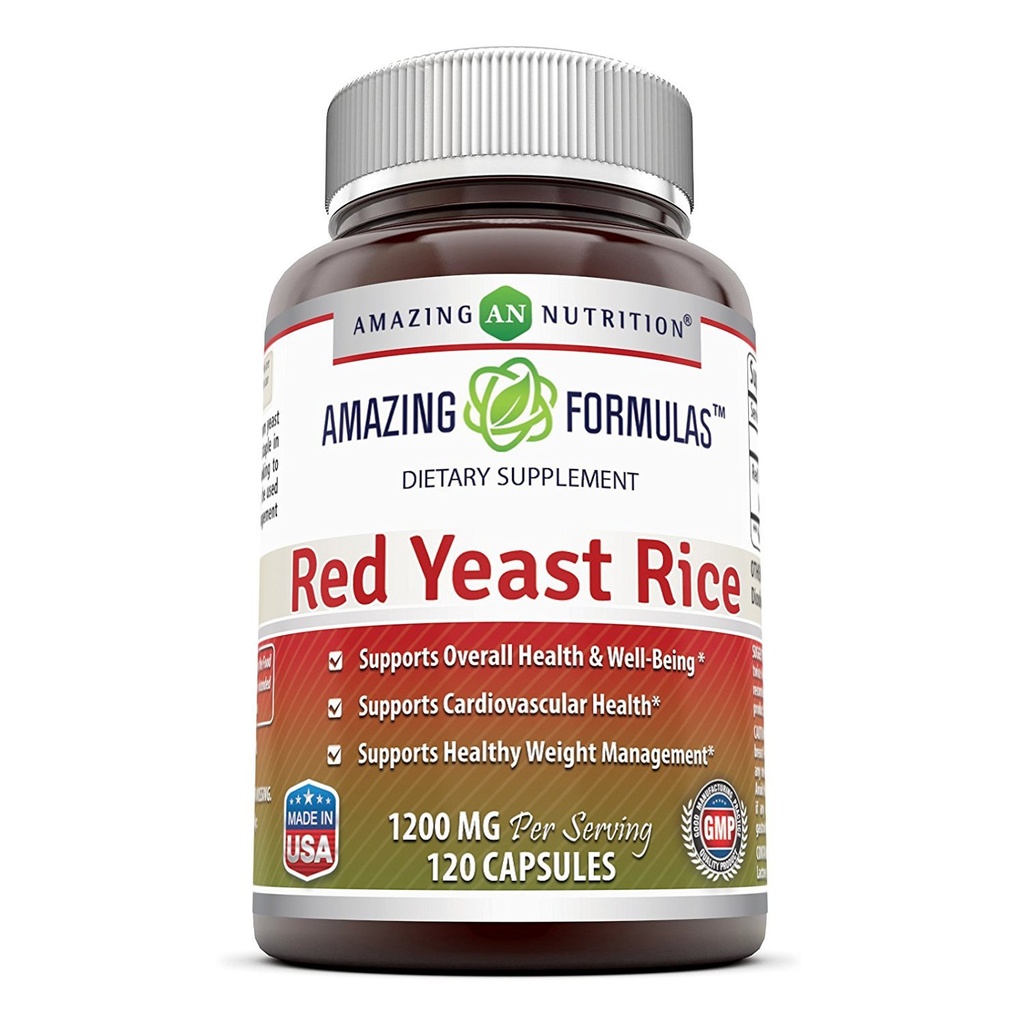 פורמולה מדהימה של Yeast Rice 1200 מ"ג פרי קפסולות לשרת | Non-GMO |ten Glu | Made in USA (1 Pack, 120 Count)