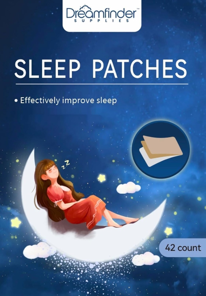 Sleep Patches 42 Pack - Calming Natural Patches for Sleep Support, Jet LAG Recovery, Peaceful Night Rest - Non-Drug Sleep AID for Adults