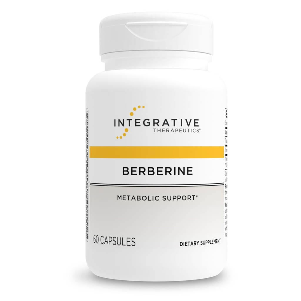 Integrative Therapeutics Berberine - Supports Metabolic Health & Cellular Energy Metabolism - Practitioner-Trusted Quality - Dairy-Free & Gluten-Free - 60 Capsules (60 Servings)