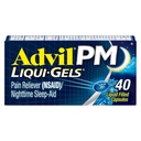עו"ד Liqui-Gels Pain Reliever ו- Nighttime Sleep Aid, Pain Medicine with Ibuprofen for Pain Relief and Diphenhydramine HCL for a Sleep Aid - 40 Liquid Filled קפסולות - Back to College