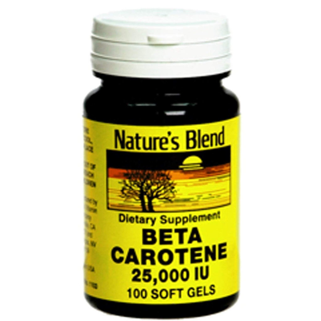 כדור הארץ Beta Carotene 25,000 IU 100 Softgels