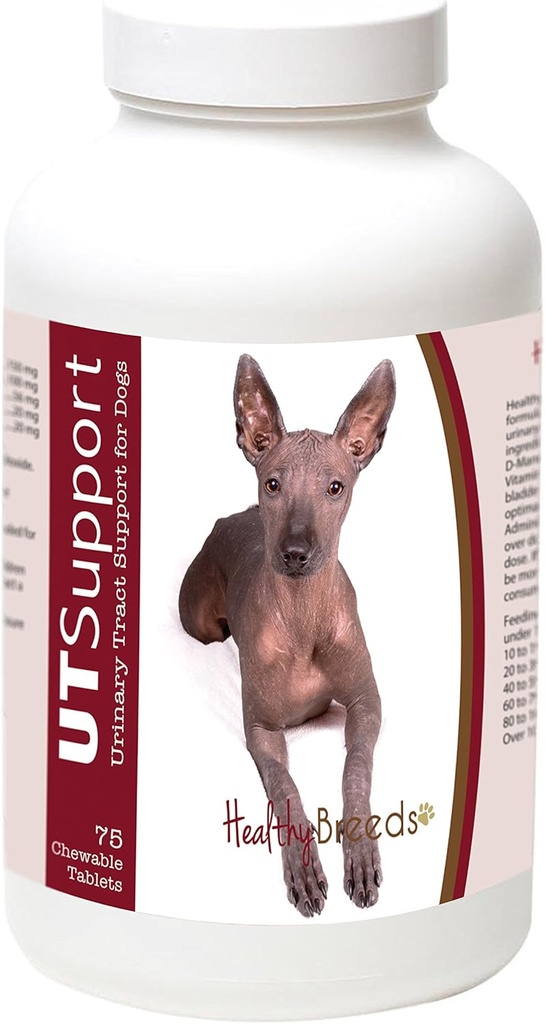 בריא Breeds Xoloitzcuintli Cranberry Chewables - תמיכה UT - יעיל לעזור להילחם Harmful Bacteria & למנוע זיהומים ב Bladder של הכלב שלך - 75 ספירה