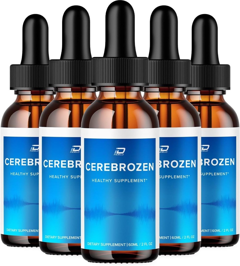 Cerebrozen Tinnitus אוזניים טיפות - Cerebrozen 24, Cerebrozen נוזל טיפות, Cerebrozen ביקורות, Cerebrozen טיפות עבור אוזן הקלה (5 Pack - 300 ML)