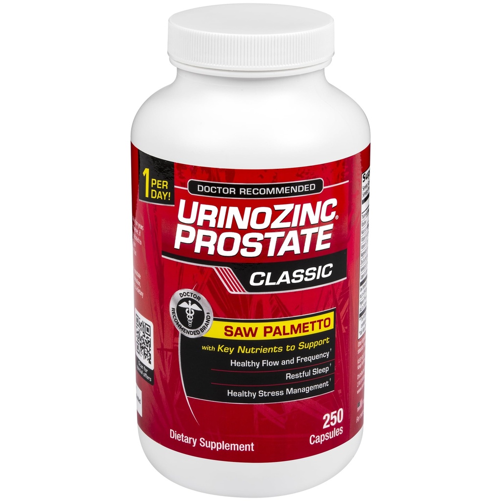 Ornozinc Classic Prostate תוספת עבור גברים, 1 קפסולה ליום, Saw Palmetto & B ויטמינים (מעל 8 חודשים אספקה, 250 ספירה)