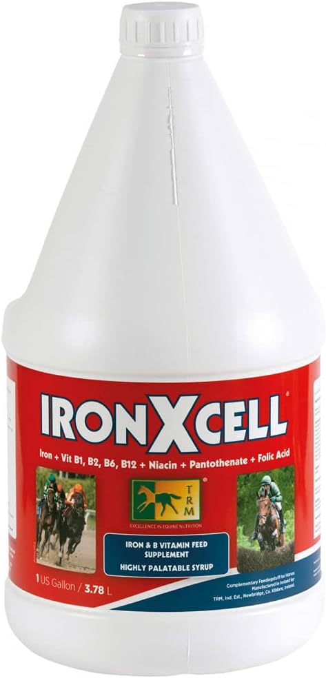 TRM IronXcell Horse Feed for Healthy Metabolism and Hindgut | אנרגיה מוגברת וביצועים - 126 fl oz/1 US Gal (3.78 Liter) - 126 oz (1 US Gal)