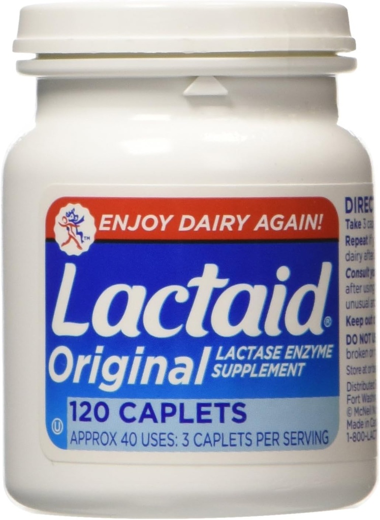 Actaid המקורי כוח Lactase Enzyme תוסף, Caplets - 120 ea