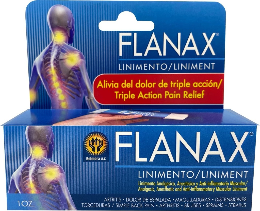 Flanax Pain Relief Cream, Fast Acting Ointment עבור כאבי שרירים, כאבי גב ו סטרינס, עוזר להפחית דלקת ושיפור ביצועים אתלטיקים, 1 oz
