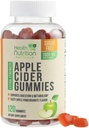 Apple Cider Vinegar Gummies 1000mg - Max Power Sugar Free ACVmy ויטמינים, תומך Metabolism & אנרגיה, Keto Friendly, ויטמין B12, Gelatin-Free, Gluten-Free, טבעוני & non-GMO - 120 מסטיקנים