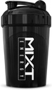 MIXT Energy Shakerבק, 16 oz. Shaker Bottle, BPA Free & Lid Mixing Technology (16 oz, Black)