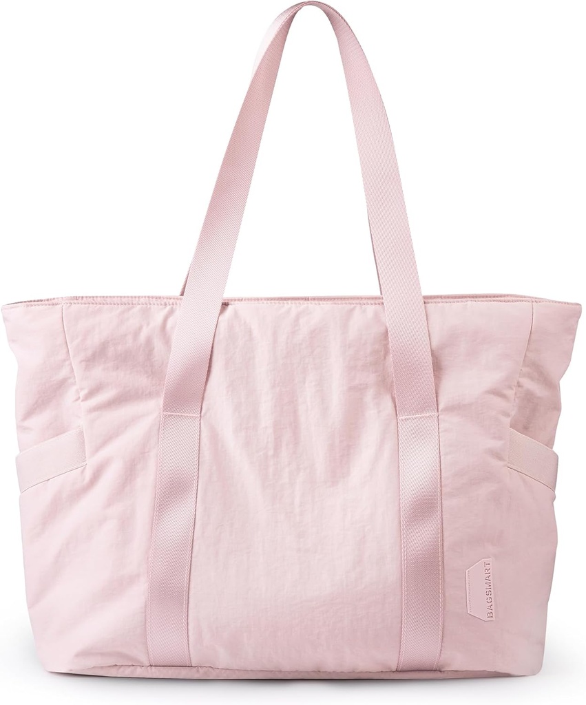 BAGSMART Tote Bag for Women, Tote Bag with Zipper Work Tote with Compartments האחות Shoulder Hanbag for Travel, התעמלות
