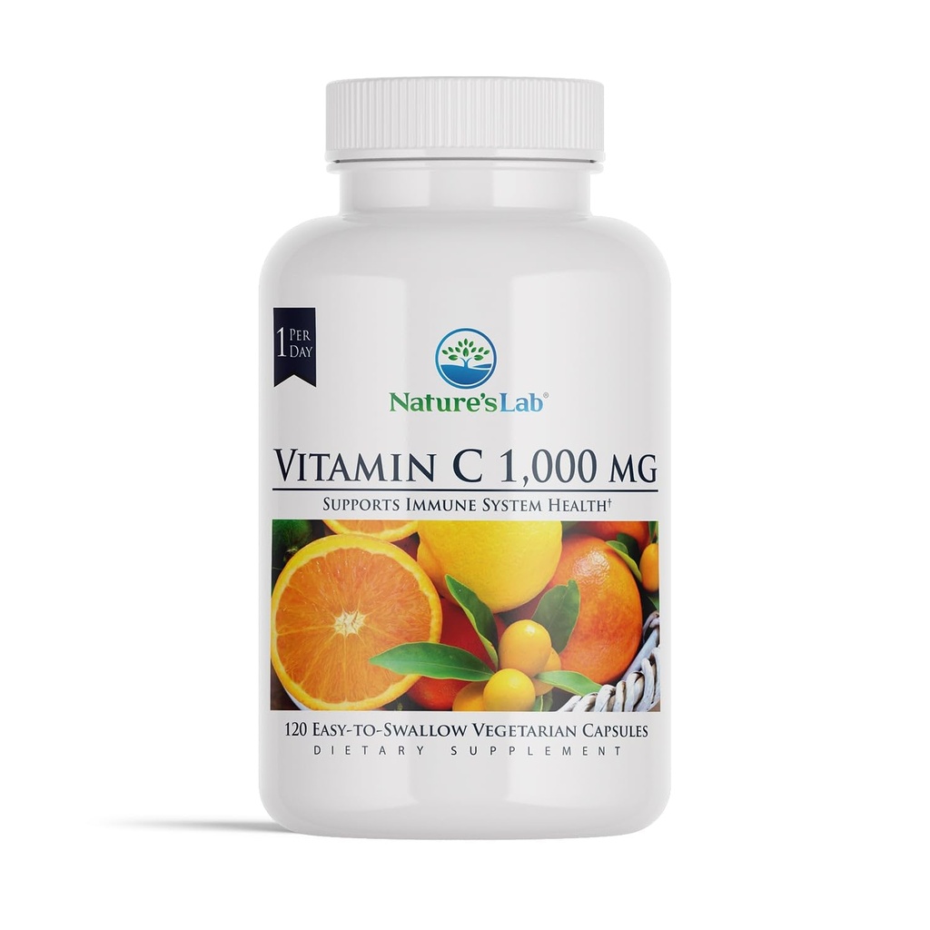 ויטמין C 1000 מ"ג פר קפסולה - Supports Immune System Health, 120 Count (Pack of 1)