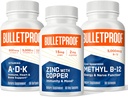 איום משולש חסום כוח בונדלה, ויטמינים A-D-K, 30 Softgels, Zinc with Copper, 60 קפסולות, Methyl B-12, Spearmint Flavor, 60 Lozengesges