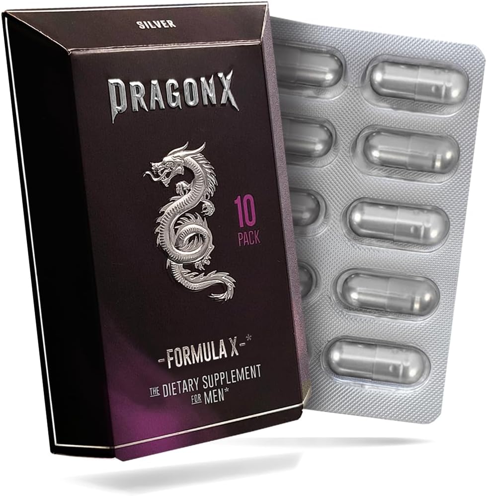 DRAGONX Silver Male תוספת עבור Stamina, כוח, אנרגיה, סיום ו Drive. Fast Acting, Long Lasting Formula