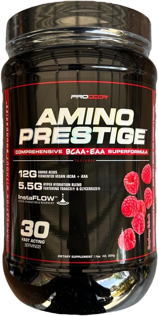 Amino Luxury - Premium iBCAA & iEAA טבעוני / Fermented Amino Acid IntraWorkout פורמולה - באופן טבעי משולם BCAAs - 30 משרתים (Lemon Drop)