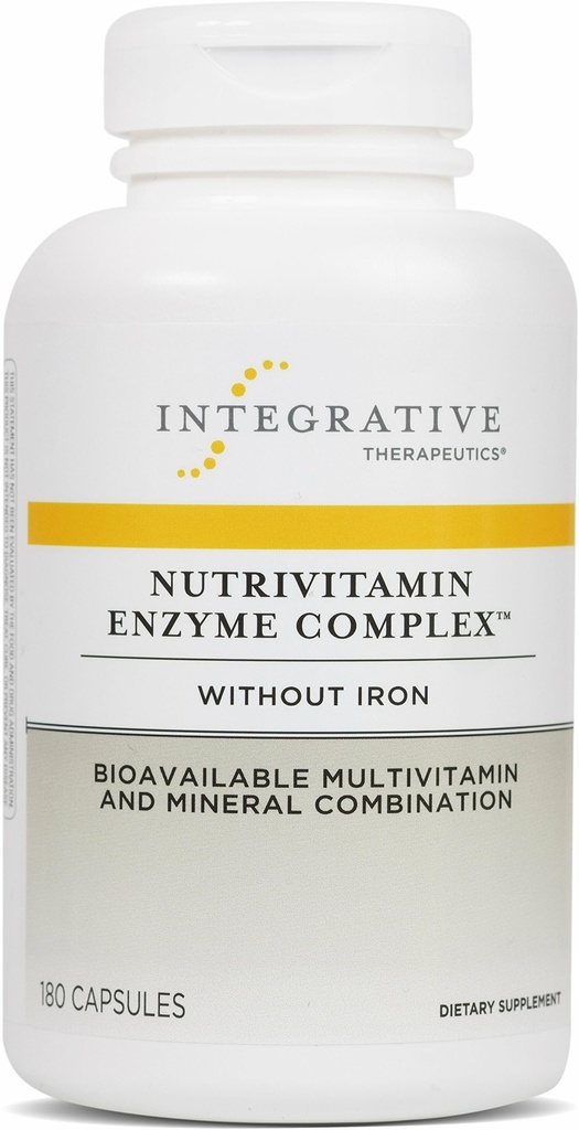 Integrative Therapeutics AcVitamin Enzyme Complex - תוסף Multivitamin לתמיכה אנטי-חמצן * - Enzymes עם חומרים מזינים חיוניים - חינם חלב - 180 קפסולות (60 משרתים)