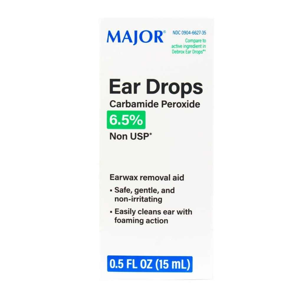 תרופות עיקריות 255984 אוטי אוזן טיפות, לעומת Debrox, 15 mL נפח, Boxed