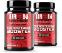 תוספי טסטוסטרון Booster עבור גברים - Estrogen בלוקer - תוספת אנרגיה טבעית, כוח וסטמינה - Lean שריר צמיחה - מקדם אובדן שומן - עלייה ביצועים זכר (2 בקבוקים)