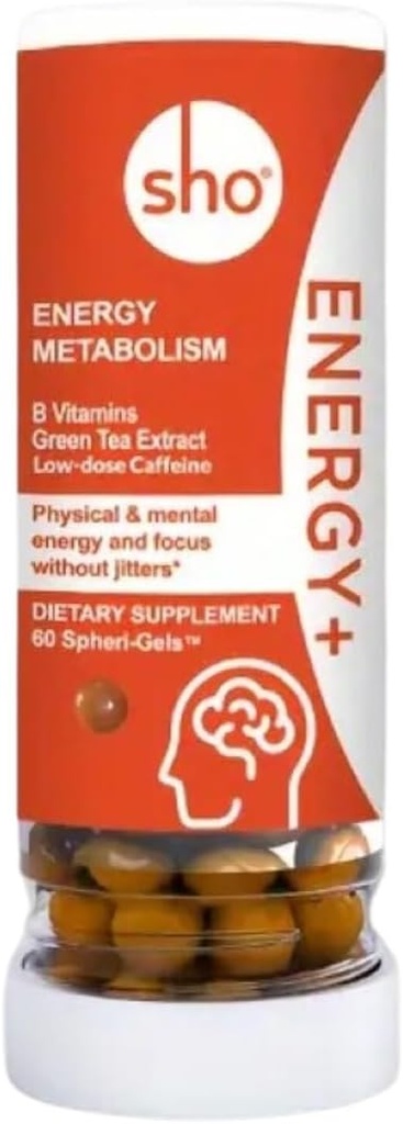 SHO אנרגיה + אנרגיה ירוקה & Focus תוספי 60 גלולות-Matcha לחלץ, Methylated B Complex ויטמין B Complex, ו Caffeine אנרגיה טבעית Booster עבור גברים ונשים ללא התרסקות & Jitters, Refill בקבוק