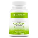 Multi Collagen Peptides קפסולות - non-GMO & Gluten Free Type I, II, III, V, X hydrolyzed Collagen תוספים עם ויטמין C - תומך שיער בריא, עור, ציפורניים ופרקים - 120 CPS