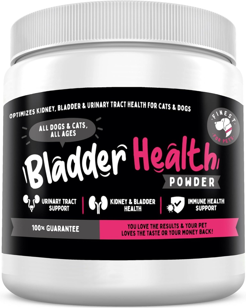 זמין עבור חיות מחמד Bladder Health Dog & Cat UTI Remedy - קריין תוספת עבור Pet, Bladder, Kidney Support & Urinary Tract Health אבקת עם Cranberry & D-Mannose (120g - 120 Scoops)