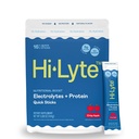 Hi-Lyte Electrolytes + חלבון מהיר Sticks קריספ אפל, 16 משרתים - Sodium, Potassium, חלבון Whey - Keto Friendly - 5g חלבון, No Sugar