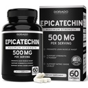 Epicatechin לחלץ 500 מ"ג פרי (60 קפסולות) Myostatin Inhibitor, Myostatin Blocker עבור שריר Lean, Nitric Oxide, Stamina & Endurance - Non GMO, תוסף ושלישי צד נבדק