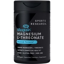 מחקר ספורט Magtein Magnesium L-Threonate קפסולות - תוסף מגנזיום לזיכרון, פוקוס וקוגניציה - Magnesium L Threonate תומך בבריאות המוח, שינה & Mood - 2000mg, 90 קפסולות למבוגרים