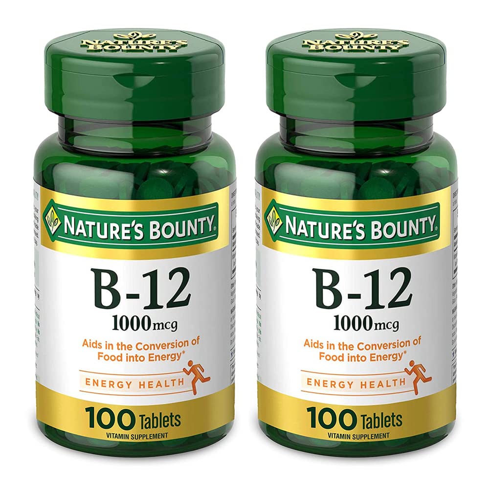 ויטמין B12, 1000mcg, 100 טבליות (Pack of 2)