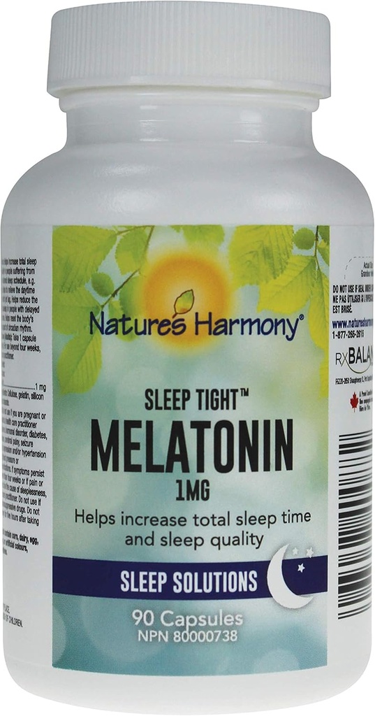 Nature's Harmony® Melatonin 1 מ"ג (90 קפסולות)