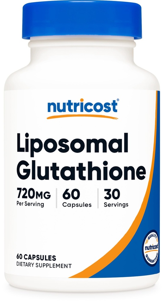 תוספי מזון ליposomal Glutathione תוספי 60 קפסולות, 720 מ"ג Per לשרת - טבעוני, GMO-Free, 30 משרתים