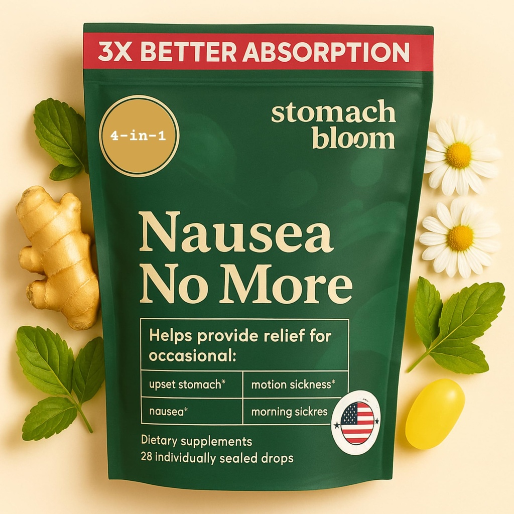 ג'ינג'ר מהיר עבור Nausea הקלה | Herbal Relief for Pregnancy Nausea and Morning & Motion Sickness | ג'ינג'ר, לימון, Spearmint & B6. 28 טיפות חסומות באופן אינדיבידואלי.