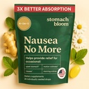 ג'ינג'ר מהיר עבור Nausea הקלה | Herbal Relief for Pregnancy Nausea and Morning & Motion Sickness | ג'ינג'ר, לימון, Spearmint & B6. 28 טיפות חסומות באופן אינדיבידואלי.