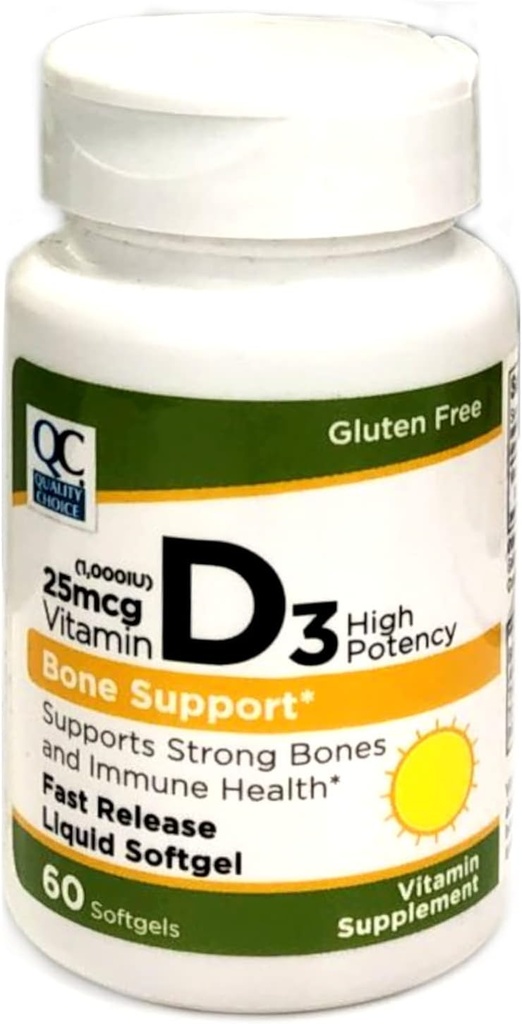 איכות בחירה גבוהה ויטמין D3 העצם תמיכה ו- Immune Health, Easy to Swollow Softgel תוסף 60