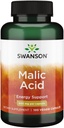 Swanson Malic Acid - תוספת טבעית לקידום ייצור אנרגיה סלולרית - פורמולה תוספת כדי לעזור nourish ' &' Energyzes השרירים - (100 Veggie קפסולות, 600 מ"ג כל אחד)