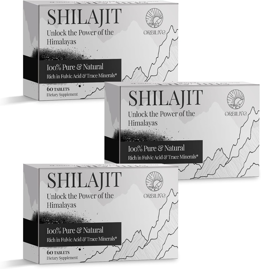 30,000 MG Shilajit טבליות, 100% Shilajit טהור, ההימלאיה אורגני, Shilajit עבור גברים ונשים עשירים ב Fulvic Acid & 85+ Trace מינרלים, Shilajit תוסף עבור אנרגיה ומערכת החיסון, 180 הרוזן