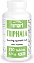 סופר חכם - Triphala 6.75 g Per לשרת - עם Amla, Behada & Harada - ניקוי פנימי עבור העיכול - תוסף טבעי Detox | Non-GMO & Gluten חינם - 120 קפסולות צמחוניות