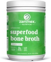 Zammex Bone Broth Plus Superfood אבקת חלבון (Turmeric Flavor), 8g hydrolyzed חלבונים עם ויטמין D, עבור עור בריא, ריחות, שיער, מפרקים & Digest, non-GMO (30 משרתים)