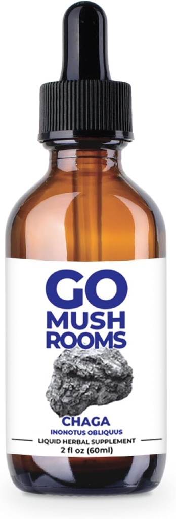 Chaga Mushroom Tincture תוסף - תמיכה עשירה ואנטיoxidant - 2 fl oz (60 משרתים)
